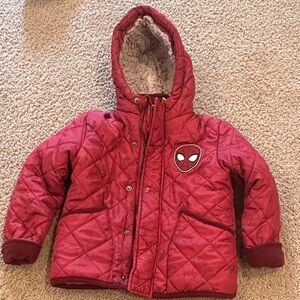 Spiderman red and maroon Corduroy Collar coat